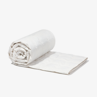 PLANTULE - Kołdra obciążeniowa z kulkami szklanymi 150x200 cm (biała bawełna)