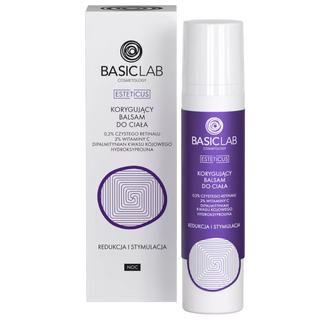 BasicLab Dermocosmetics - Korygujący balsam do ciała 0,2% czystego retinalu 100ml