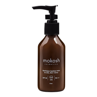 Mokosh Cosmetics - Nawilżająco-łagodzący lotion do ciała, dłoni i twarzy SPF30 - aloes 100ml