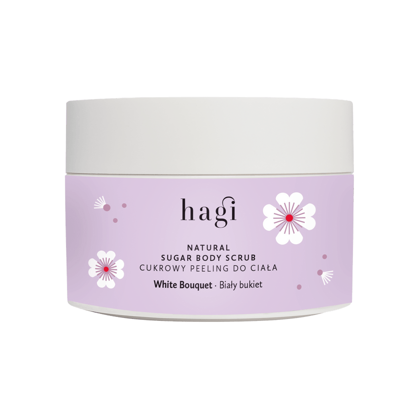 Hagi – Cukrowy peeling do ciała Białe Kwiaty 200ml