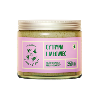 Mydlarnia Cztery Szpaki - Rozświetlający peeling cukrowy - cytryna i jałowiec 250ml