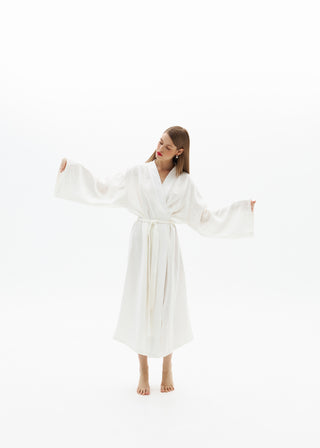 GOSSIE - Lniane Kimono Petra - rozmiar one size