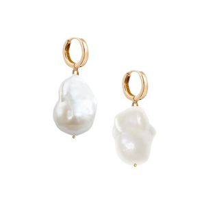 Lilé things - Kolczyki Baroque Pearl Earrings Hoops