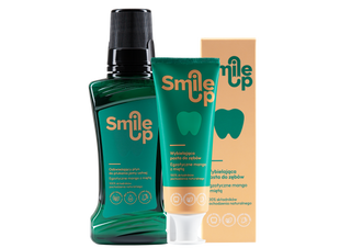 SmileUp - Zestaw egzotyczne mango z miętą: pasta do zębów 75ml + płyn do płukania 250ml