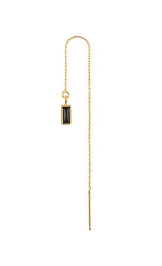 Groovy - Kolczyk blue velvet chain onyx / gold