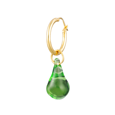 Kolczyk Bloom green drop