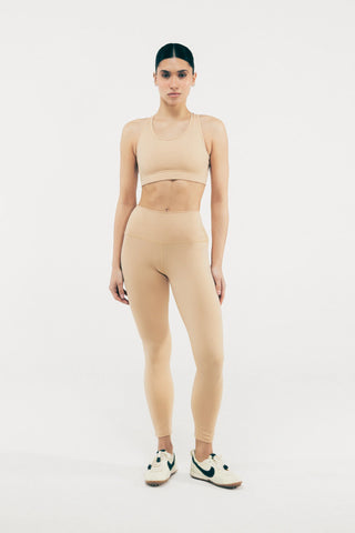 LIGAS - Legginsy z wysokim stanem icon LUMEA - beżowy