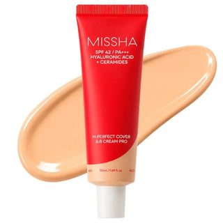 Missha - Krem BB - M Perfect Cover BB Cream Pro z filtrem SPF42 - No.21 light beige 50ml