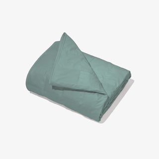 PLANTULE - Kołdra obciążeniowa z kulkami szklanymi 150x200 cm (zielona bawełna)