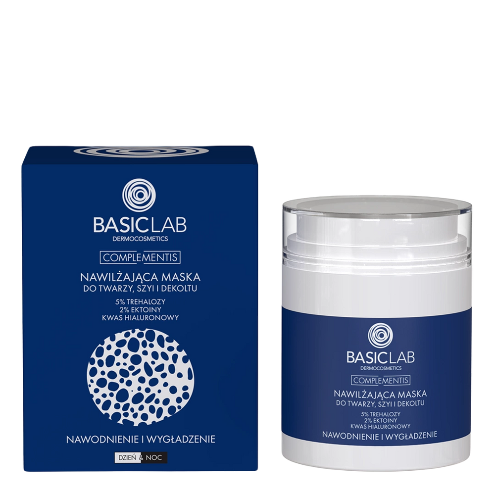 BasicLab – Nawilżająca maska do twarzy, szyi i dekoltu 50ml