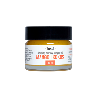 Iossi - Delikatny peeling cukrowy do ust - mango i kokos 15ml