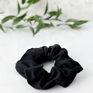 Anwen - Czarna bawełniana scrunchie