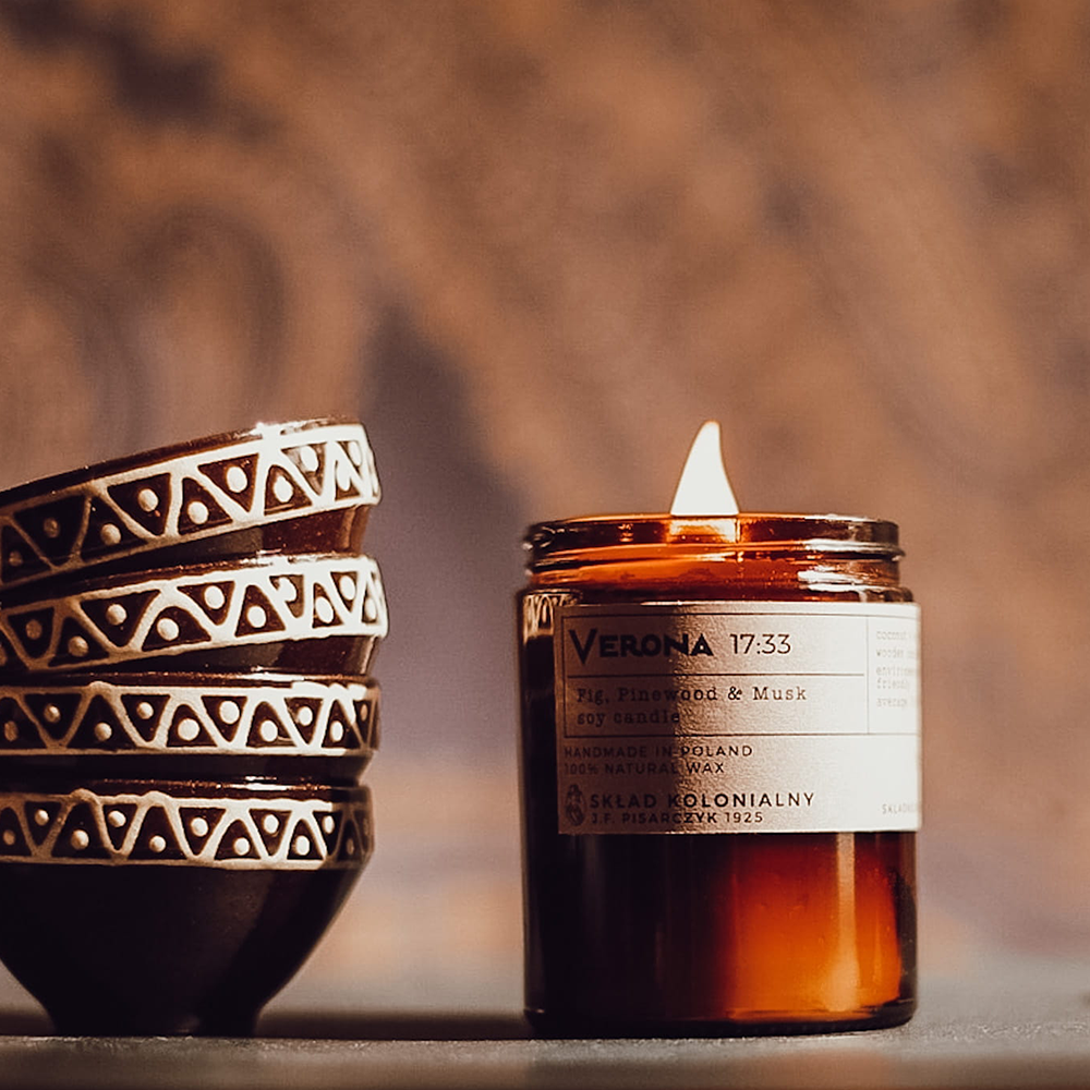 Świeca Verona - fig, pinewood & musk 180ml