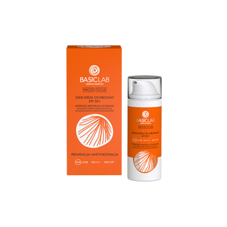 BasicLab Dermocosmetics - Lekki krem ochronny SPF 50+ 50ml