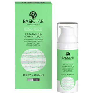 BasicLab Dermocosmetics - Lekka emulsja normalizująca - redukcja i balans 50ml