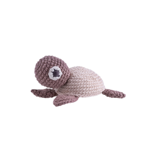 Żółwik szydełkowy z kocimiętką Mr Turtle - beige & brown